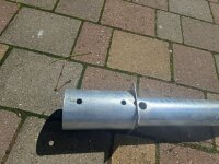 Einschraubbodenhülse rund für 80mm Rundholz, zum Einschrauben, Einschraublänge 75cm