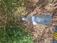 Einschraubbodenhülse rund für 80mm Rundholz, zum Einschrauben, Einschraublänge 75cm