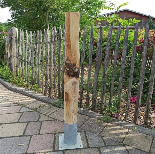 Rundholz Kastanie Höhe 90 cm Durchmesser ca 8cm