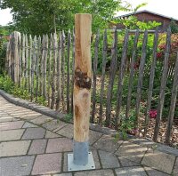 Rundholz Kastanie Höhe 90 cm Durchmesser ca 8cm