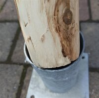 Rundholz Kastanie Höhe 90 cm Durchmesser ca 8cm