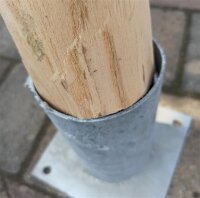 Rundholz Kastanie Höhe 120 cm Durchmesser ca 8cm Mit Einschlagbodenhülse (+11,50 Euro)