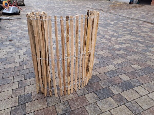 Sonderproduktion Proline Staketenzaun Kastanie 120 cm hoch, 10m Länge, Lattabstand ca 2-4cm, ohne Spitzen