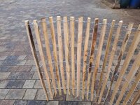 Sonderproduktion Proline Staketenzaun Kastanie 120 cm hoch, 10m Länge, Lattabstand ca 2-4cm, ohne Spitzen