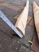 NEU Spaltpfahl Eiche Höhe 150cm, Umfang 20/24, mit Spitze