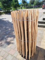 NEU Staketenzaun Eiche 120 cm hoch, 5m-Rolle, Lattabstand...