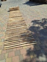 NEU Staketenzaun Eiche 120 cm hoch, 5m-Rolle, Lattabstand...