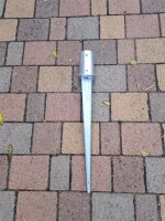 extralange Einschlagbodenhülse rund für 80mm Rundholz Einschlagtiefe 60cm