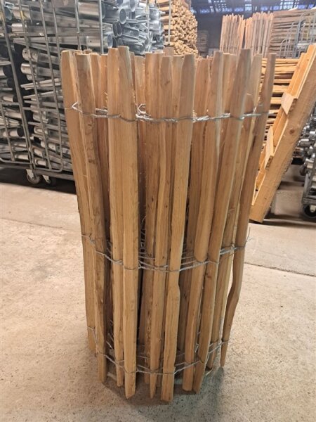 NEU Staketenzaun Eiche 100 cm hoch, 10m-Rolle, Lattabstand ca 8-10cm