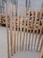 NEU Staketenzaun Eiche 80 cm hoch, 5m-Rolle, Lattabstand ca 2-4cm