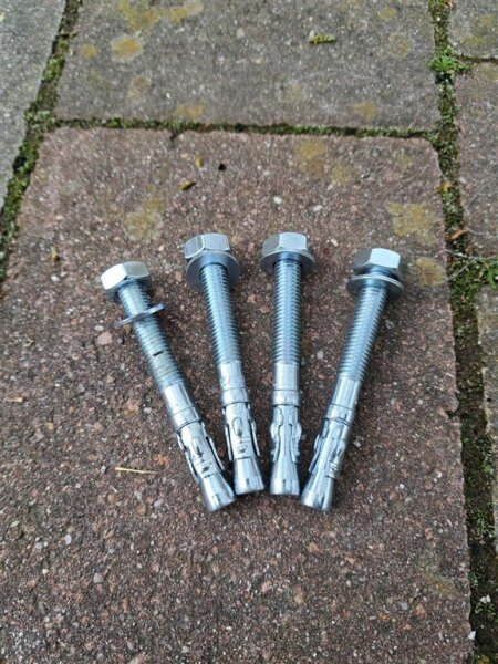 Betonanker für Bodenhülsen 10x90 4 Stück