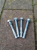 Betonanker für Bodenhülsen 10x90 4 Stück