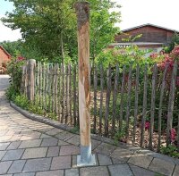 Rundholz Kastanie Höhe 120 cm Durchmesser ca 8cm
