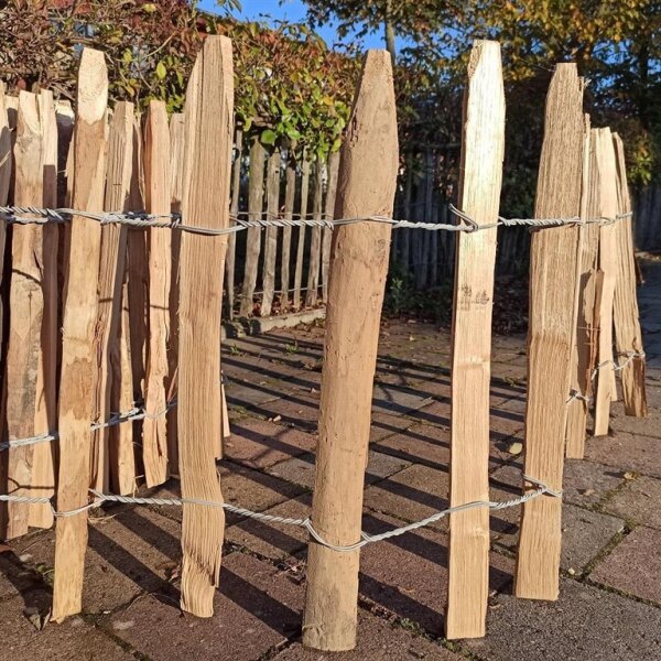 Proline Staketenzaun Kastanie 50 cm hoch, 1m-Schnittware bis max 9m Länge, Lattabstand ca 8-10cm