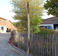 Spaltpfahl Kastanie Höhe 200cm, Umfang 26/32, mit Spitze, angegraut