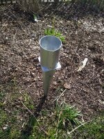 Einschlagbodenhülse rund für 100mm Rundholz Einschlagtiefe 60cm