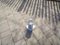 Pfostenschuh rund anschraubbar für 100mm Rundholz