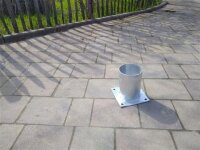 Pfostenschuh rund anschraubbar für 100mm Rundholz