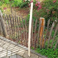 Querriegel 180cm aus Kastanie, halbiertes Rundholz geschliffen