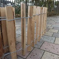 Proline Staketenzaun Kastanie 40 cm hoch, 1m-Schnittware bis max 9m Länge, Lattabstand 4-6cm