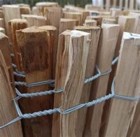 Proline Staketenzaun Kastanie 40 cm hoch, 1m-Schnittware bis max 9m Länge, Lattabstand 4-6cm