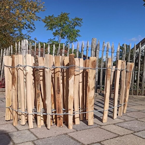 Proline Staketenzaun Kastanie 8-10cm Lattabstand 40cm Höhe 1m Länge