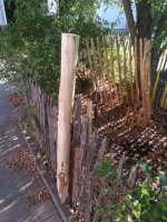 Zaunpfahl Kastanie Höhe 120 cm rund zu Zaun...