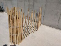 Kastanie Staketenzaun Dolomit 80/120 cm hoch, 10m-Rolle, Lattabstand ca 8-10cm
