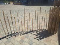 Kastanie Staketenzaun Dolomit 70/110 cm hoch, 10m-Rolle,...