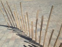 Kastanie Staketenzaun Dolomit 70/110 cm hoch, 10m-Rolle, Lattabstand ca 8-10cm