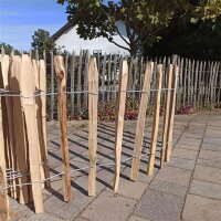 Proline Staketenzaun Kastanie 60 cm hoch, 1m-Schnittware bis max 9m Länge, Lattabstand ca 8-10cm