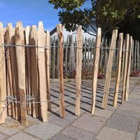 Proline Staketenzaun Kastanie 60 cm hoch, 1m-Schnittware bis max 9m Länge, Lattabstand ca 8-10cm