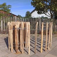 Proline Staketenzaun Kastanie 60 cm hoch, 10m-Rolle, Lattabstand ca 8-10cm