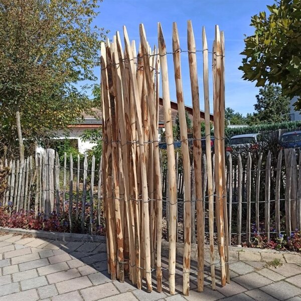 Proline Staketenzaun Kastanie 150 cm hoch, 5 m, Lattabstand ca 4-6cm