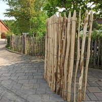 Proline Staketenzaun Kastanie 120 cm hoch, 10m-Rolle, Lattabstand ca 4-6cm