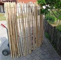 Proline Staketenzaun Kastanie 175 cm hoch, 1 m-Schnittware bis max 4m Länge, Lattabstand ca 4-6cm