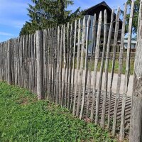 Proline Staketenzaun Kastanie 150 cm hoch, 1 m-Schnittware bis max 4m Länge, Lattabstand ca 4-6cm