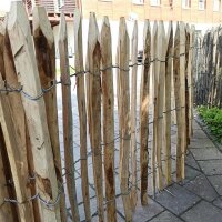Proline Staketenzaun Kastanie 80 cm hoch, 10m Länge, Lattabstand ca 2-4cm