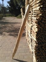 Zaunpfahl Kastanie Höhe 200 cm rund, z.B. Torpfahl,...