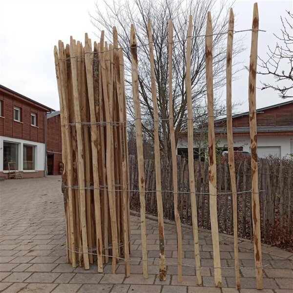 Proline Staketenzaun Kastanie 175 cm hoch, 5 m, Lattabstand ca 8-10cm