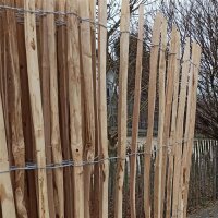Proline Staketenzaun Kastanie 175 cm hoch, 1 m-Schnittware bis max 4m Länge, Lattabstand ca 8-10cm
