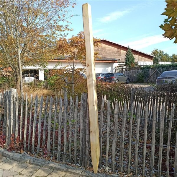 Fünfkant-Zaunpfahl Kastanie Höhe 180 cm zu Zaun Höhe 120 cm Durchmesser ca 7-9 cm mit Spitze