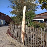Spaltpfahl Kastanie Höhe 160cm, Umfang 26/32, mit Spitze, angegraut