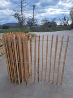 Proline Staketenzaun Kastanie 120 cm hoch, 10m-Rolle, Lattabstand ca 6-8cm