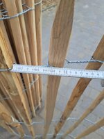 Proline Staketenzaun Kastanie 120 cm hoch, 10m-Rolle, Lattabstand ca 6-8cm