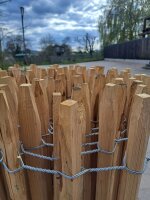 Proline Staketenzaun Kastanie 120 cm hoch, 10m-Rolle, Lattabstand ca 6-8cm