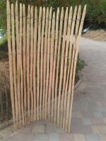 Proline Staketenzaun Kastanie 175 cm hoch, Schnittware 1-4m, Lattabstand ca 2-4cm