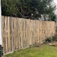 Proline Staketenzaun Kastanie 200 cm hoch, 5m Länge, Lattabstand ca 2-4cm