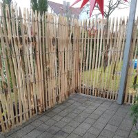 Proline Staketenzaun Kastanie 150 cm hoch, 5m Länge, Lattabstand ca 2-4cm