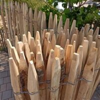 Proline Staketenzaun Kastanie 150 cm hoch, 5m Länge, Lattabstand ca 2-4cm